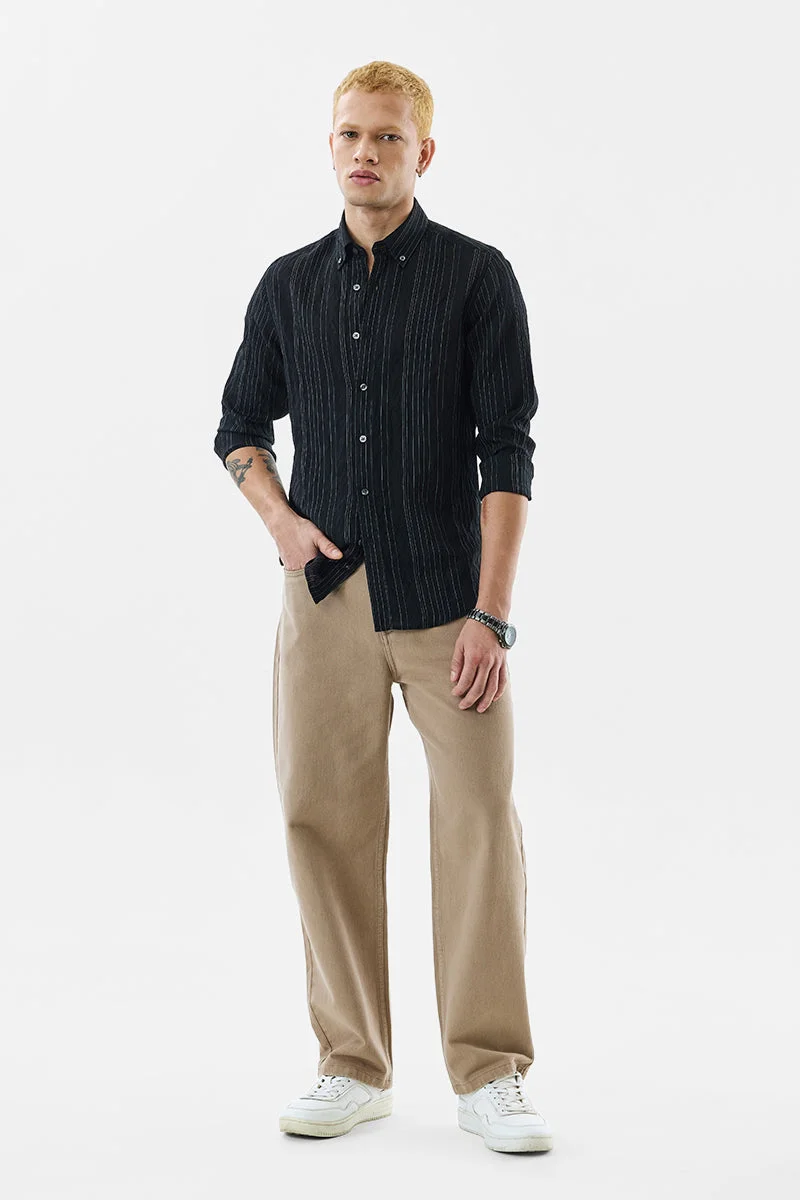 SNITCH Slim Fit Stripes Shirt